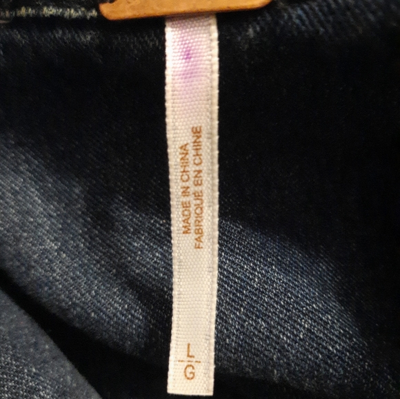 Free People Denim Jacket Long Sleeve Size Large - Picture 5 of 6